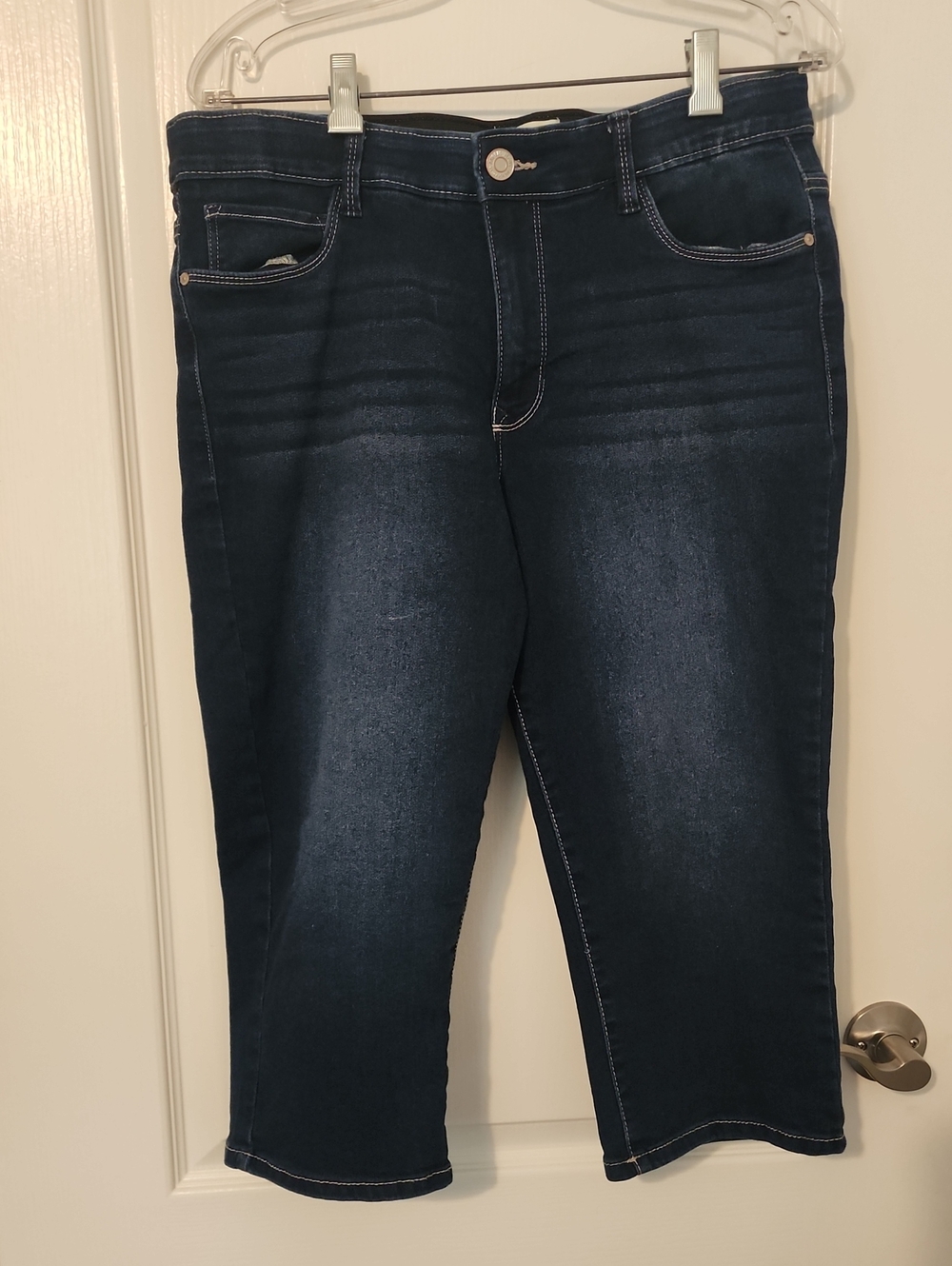 Angels Dark Navy Capri Jeans